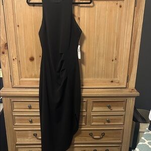 Elegant Black Sleeveless Wedding Dress